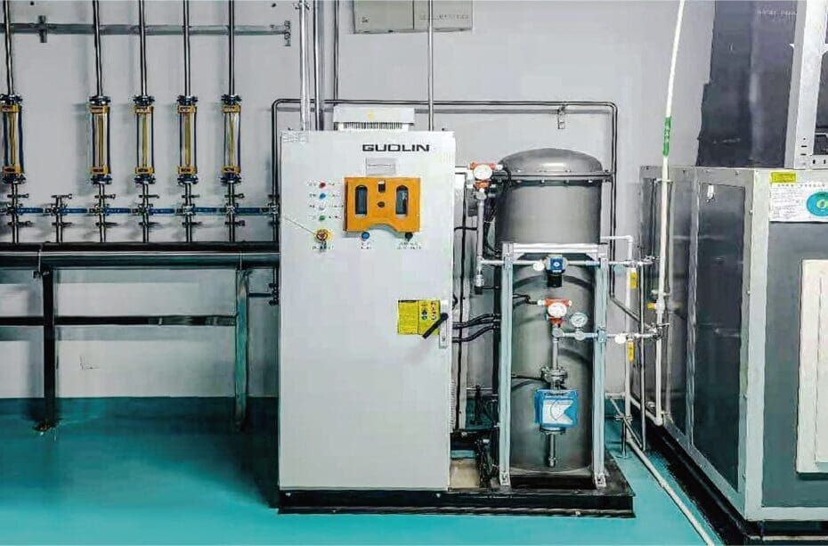 Industrial ozone generator installed for professional odor control
