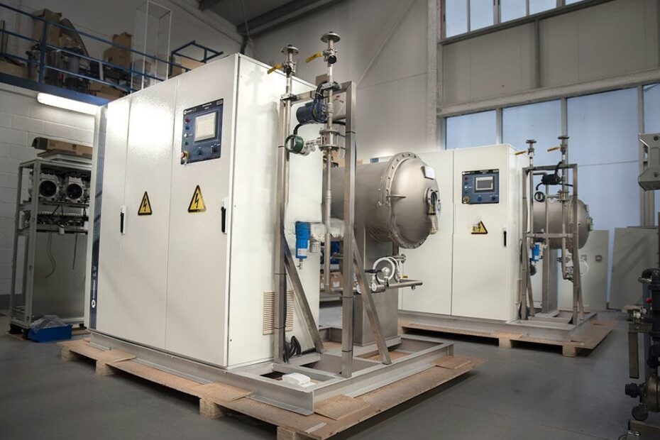Water treatment plant with ozonation equipment and activated carbon filters
